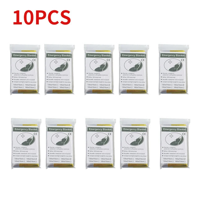 Outdoor Emergency Gold-Silver Survival Blanket – Waterproof Thermal Rescue Blanket 130x210cm